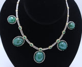 GIA 165.43CT Natural Emerald 14k White And Yellow gold Necklace