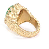 GIA 6.10ct Type A Imperial Jadeite Jade 18K Yellow Gold Ring