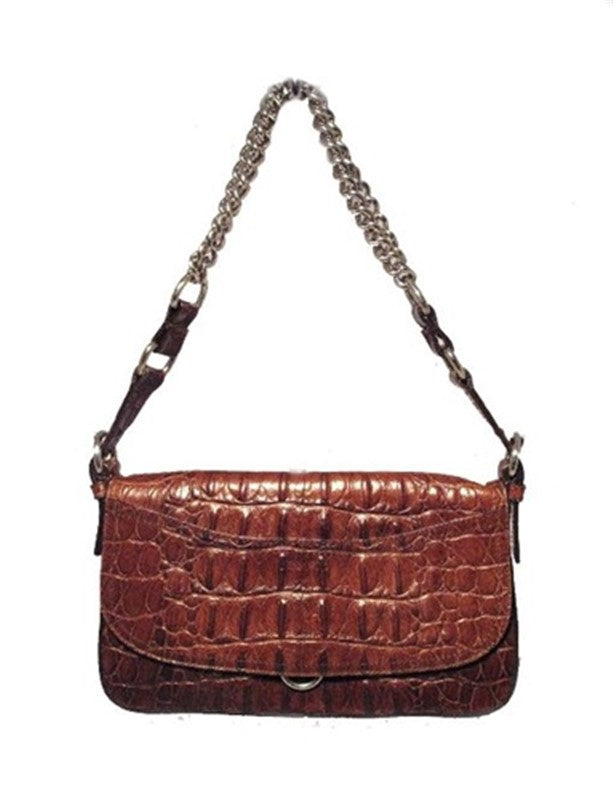 Pink Crocodile Hornback Leather Womens Purse