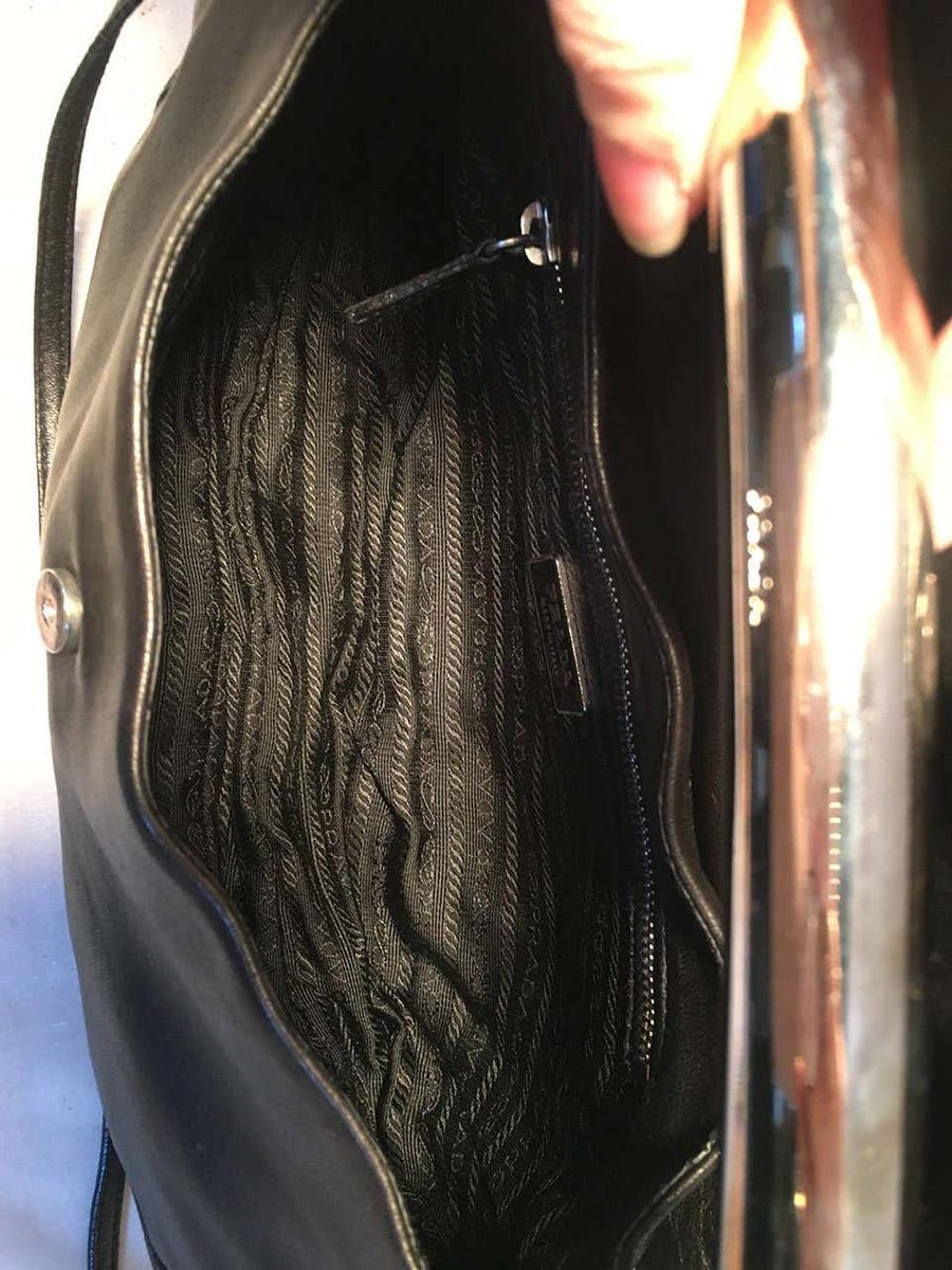 Prada Napa Leather Top-Handle Bag - ShopStyle