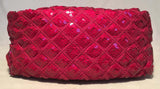Marc Jacobs Pink Sequin Frog Clutch Shoulder Bag