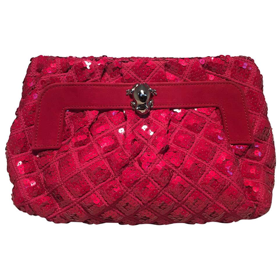 Marc Jacobs Sequin Frog Clutch Shoulder Bag