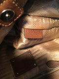 PRADA Noce Nappa Brown Leather Fringe Tote Bag