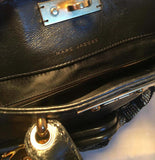 Marc Jacobs Black Leather and Sequin Small Duffy Frog Tote