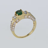 0.57ct Natural Emerald 14K Yellow Gold Ring