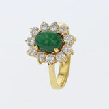 1.08ct Natural Emerald 18K Yellow Gold Ring
