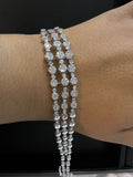 5.52ct Natural Diamonds 18K White Gold Bracelet