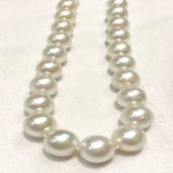 12.25-14.5mm south sea pearls 14white gold clasp 18inch 31pcs