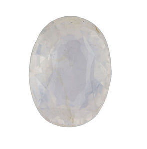 GIA Certified Oval Shape No Heat Natural White Sapphire