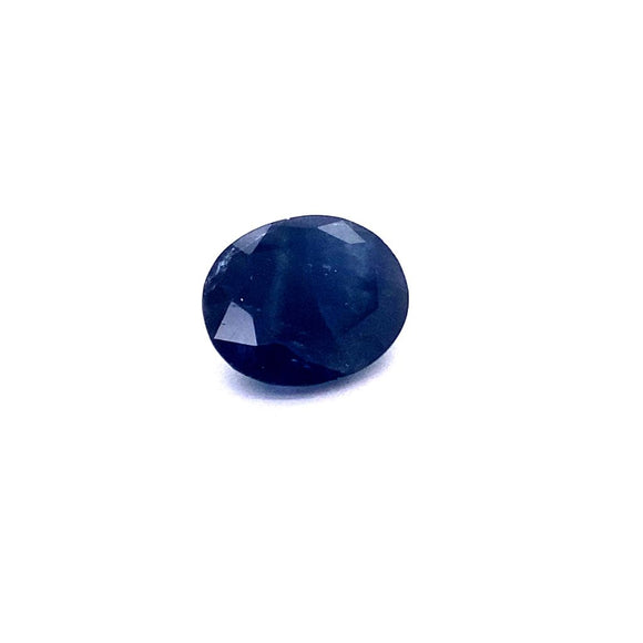 GIA Certified  Oval Shape Dark Blue Sapphire