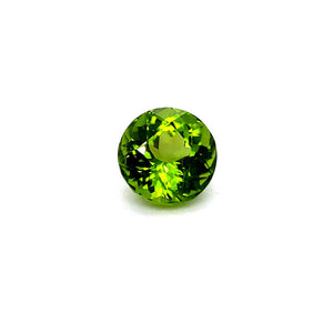 GIA Certified 8.09 carats Yellowish Green Peridot Round Shape