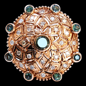 1CT NATURAL ALEXANDRITE 14K ROSE GOLD RING