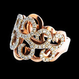 0.60CT NATURAL DIAMOND 14K ROSE GOLD RING