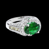 2.39CT NATURAL TOURMALINE 14K WHITE GOLD RING