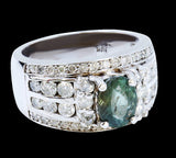 1.60CT NATURAL ALEXANDRITE 18K WHITE GOLD RING