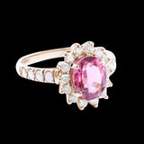 1.93CT NATURAL PINK TOURMALINE 14K R/G RING