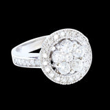 1.33CT NATURAL DIAMOND 14K WHITE GOLD RING