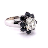 2.93CT NATURAL CEYLON WHITE SAPPHIRE 14K WHITE GOLD RING