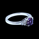 1.40CT NATURAL CEYLON PINK SAPPHIRE 14K WHITE GOLD RING