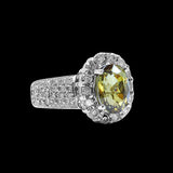 3.17CT NATURAL ALEXANDRITE 18K WHITE GOLD RING