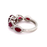 2.09CT NATURAL RUBY 14K WHITE GOLD RING