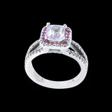 2.28CT NATURAL CEYLON PINK SAPPHIRE 14K WHITE GOLD RING