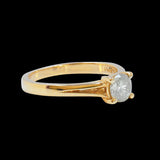 0.60CT NATURAL DIAMOND 14K YELLOW GOLD RING