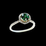 1.02CT NATURAL TSAVORITE 14K Y/G RING