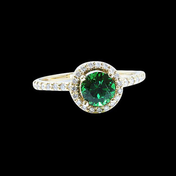 1.02CT NATURAL TSAVORITE 14K Y/G RING 