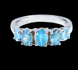 NATURAL 0.65CT ALEXANDRITE & 0.58CT BRAZIL PARAIBA TOURMALINE 14K W/G RING