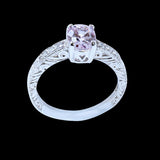 1.73CT NATURAL CEYLON PADPARADSCHA SAPPHIRE 14K WHITE GOLD RING