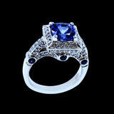 2.31CT NATURAL TANZANITE 14K W/G RING