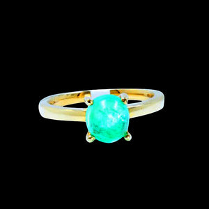 2.36CT NATURAL COLOMBIAN EMERALD 14K Y/G RING