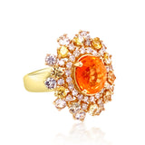 5.33CT NATURAL SPESSARTITE 14K Y/G RING