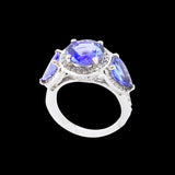 5.6CT NATURAL TANZANITE 14K W/G RING