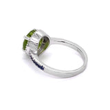 4.01CT NATURAL BURMA PERIDOT 14K W/G RING