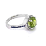 4.01CT NATURAL BURMA PERIDOT 14K W/G RING