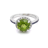 4.01CT NATURAL BURMA PERIDOT 14K W/G RING