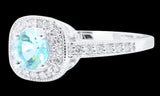 0.79CT NATURAL COPPER BEARING PARAIBA TORMALINE 14K W/G RING