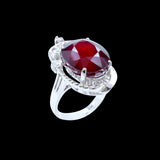 21.25ct Ruby 14K White Gold Ring