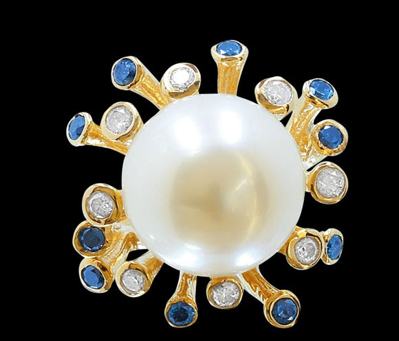 9mm Pearl 14K Yellow Gold Ring