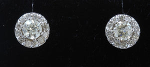 1.49ct Diamond Approx 18K White Gold earring