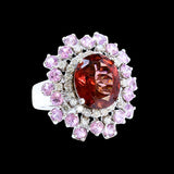 4.50ct Pink Tourmaline 14K White Gold Ring