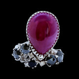 20.01ct Burma Ruby 14K White Gold Ring No Glass Filling