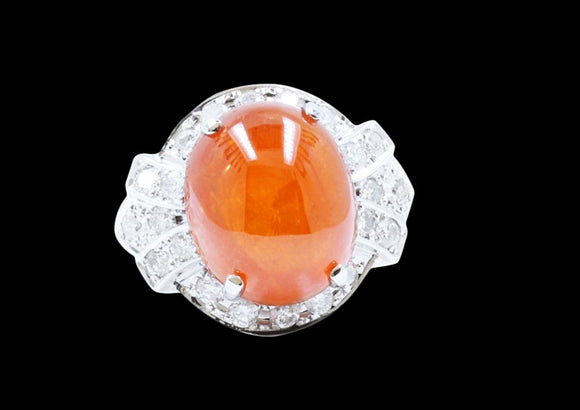 19.62ct Spessartite 14K White Gold Ring
