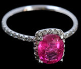 1.44ct Pink Tourmaline 14K White Gold Ring