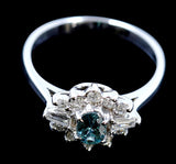 0.38ct Alexandrite 14K White Gold Ring