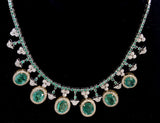GIA Certified 18.15ct Natural Emerald 14K and 18K W/Y Gold Necklace
