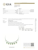 GIA Certified 18.15ct Natural Emerald 14K and 18K W/Y Gold Necklace