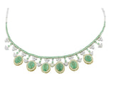 GIA Certified 18.15ct Natural Emerald 14K and 18K W/Y Gold Necklace
